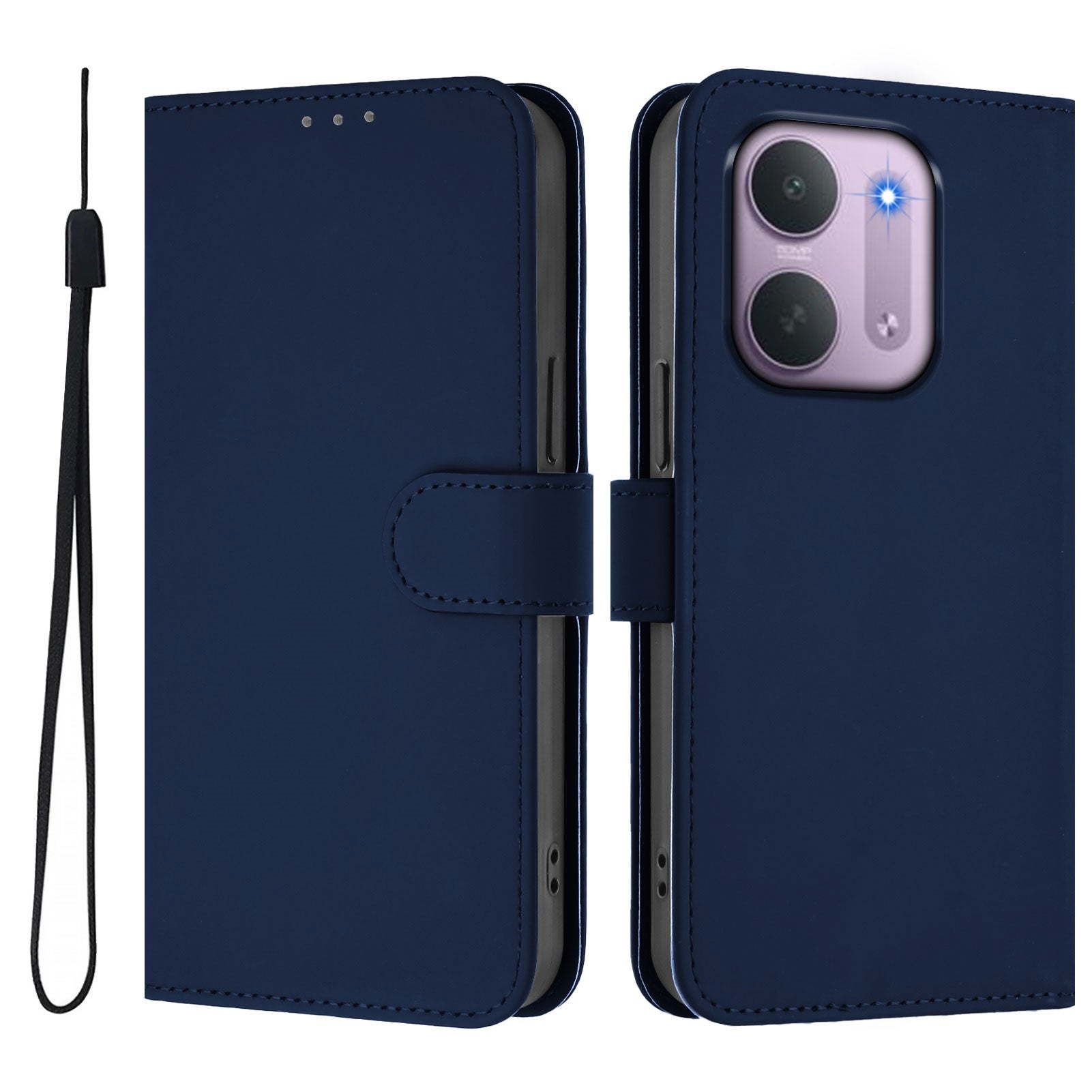Xiaomi Redmi 17C (5G) EIDERWOOD Kunstlæder Flip Cover m. Strop - Blå