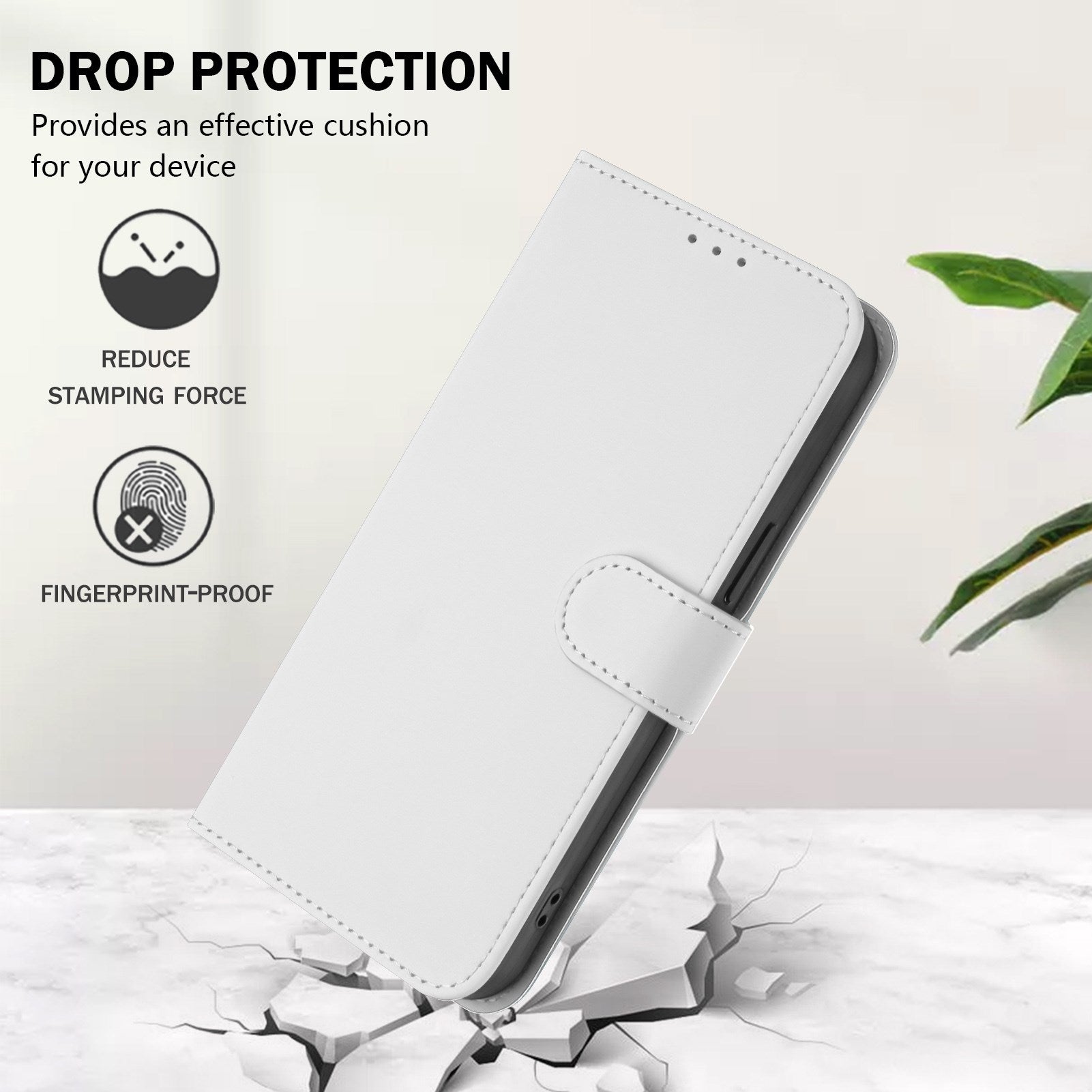 Xiaomi Redmi 17C (5G) EIDERWOOD Kunstlæder Flip Cover m. Strop - Hvid