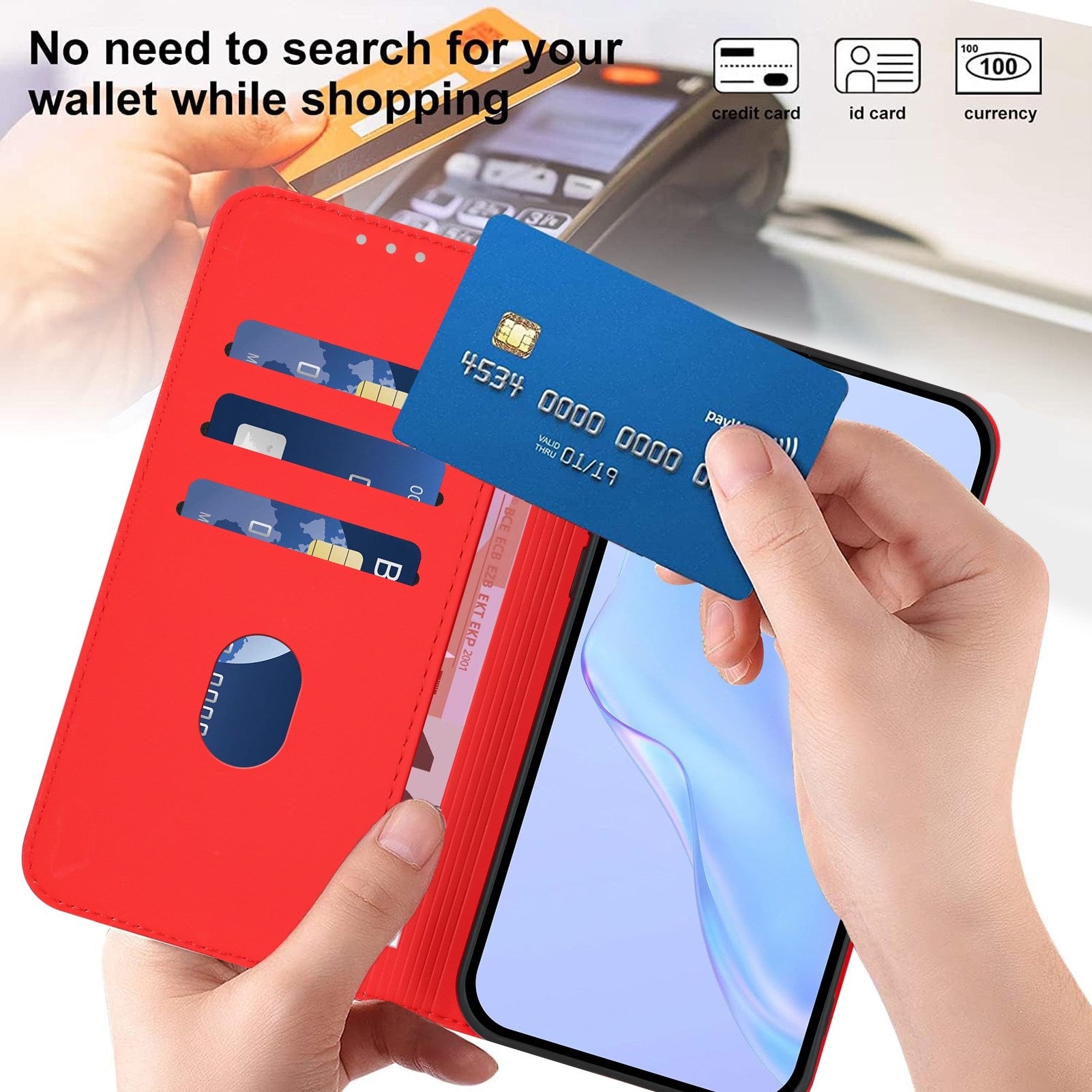 Xiaomi Redmi 17C (5G) EIDERWOOD Kunstlæder Flip Cover m. Strop - Rød