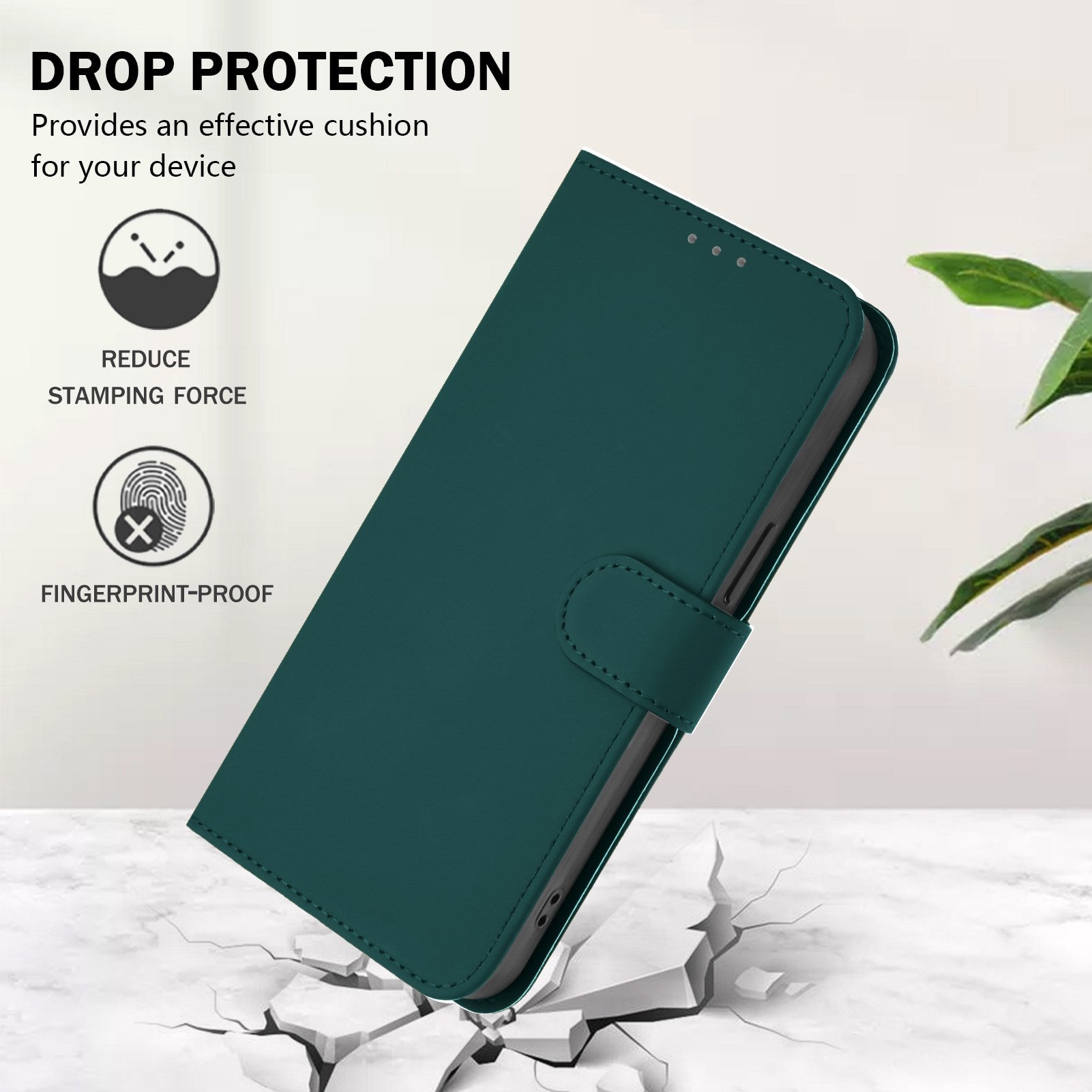 Xiaomi Redmi 17C (5G) EIDERWOOD Kunstlæder Flip Cover m. Strop - Grøn