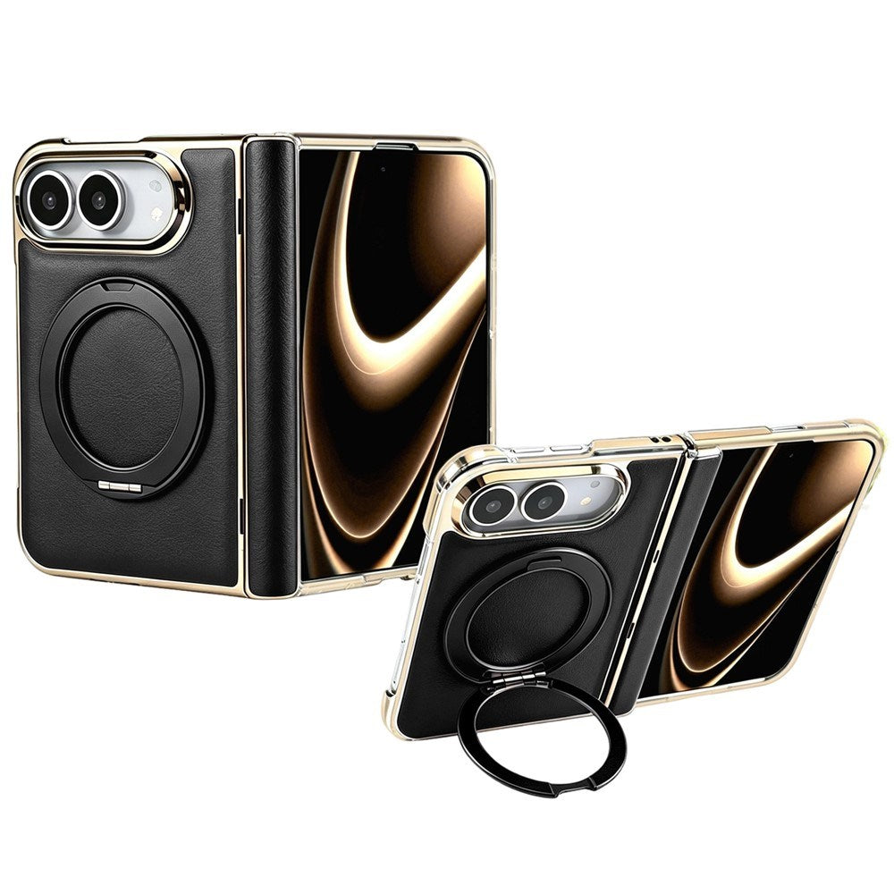 iPhone Duo EIDERWOOD Kunstlæder Bagside Cover m. Kickstand - MagSafe Kompatibel - Sort