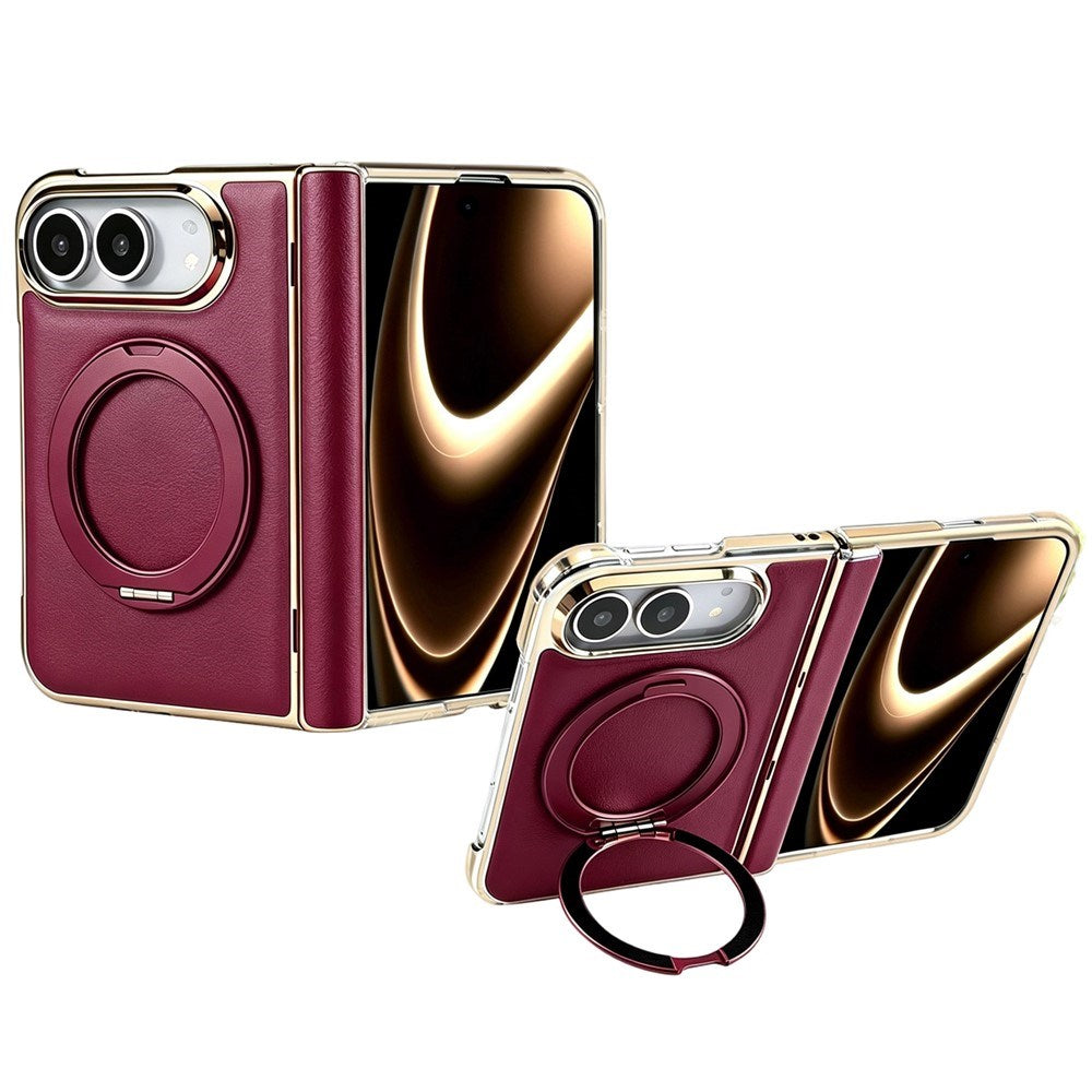 iPhone Duo EIDERWOOD Kunstlæder Bagside Cover m. Kickstand - MagSafe Kompatibel - Rød