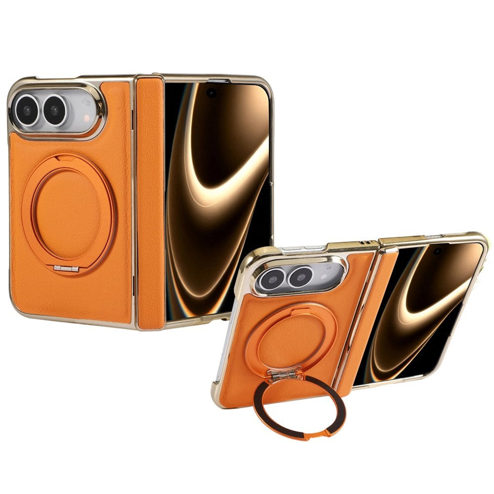 iPhone Duo EIDERWOOD Kunstlæder Bagside Cover m. Kickstand - MagSafe Kompatibel - Orange