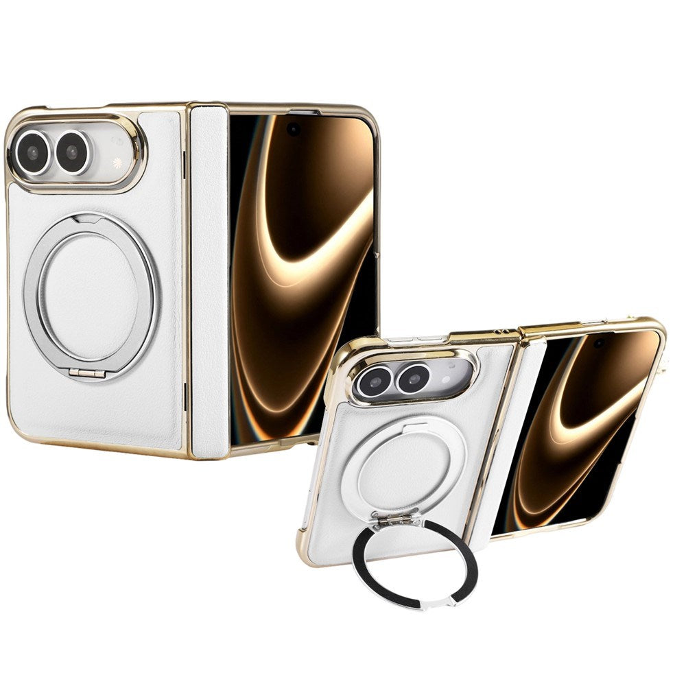 iPhone Duo EIDERWOOD Kunstlæder Bagside Cover m. Kickstand - MagSafe Kompatibel - Hvid
