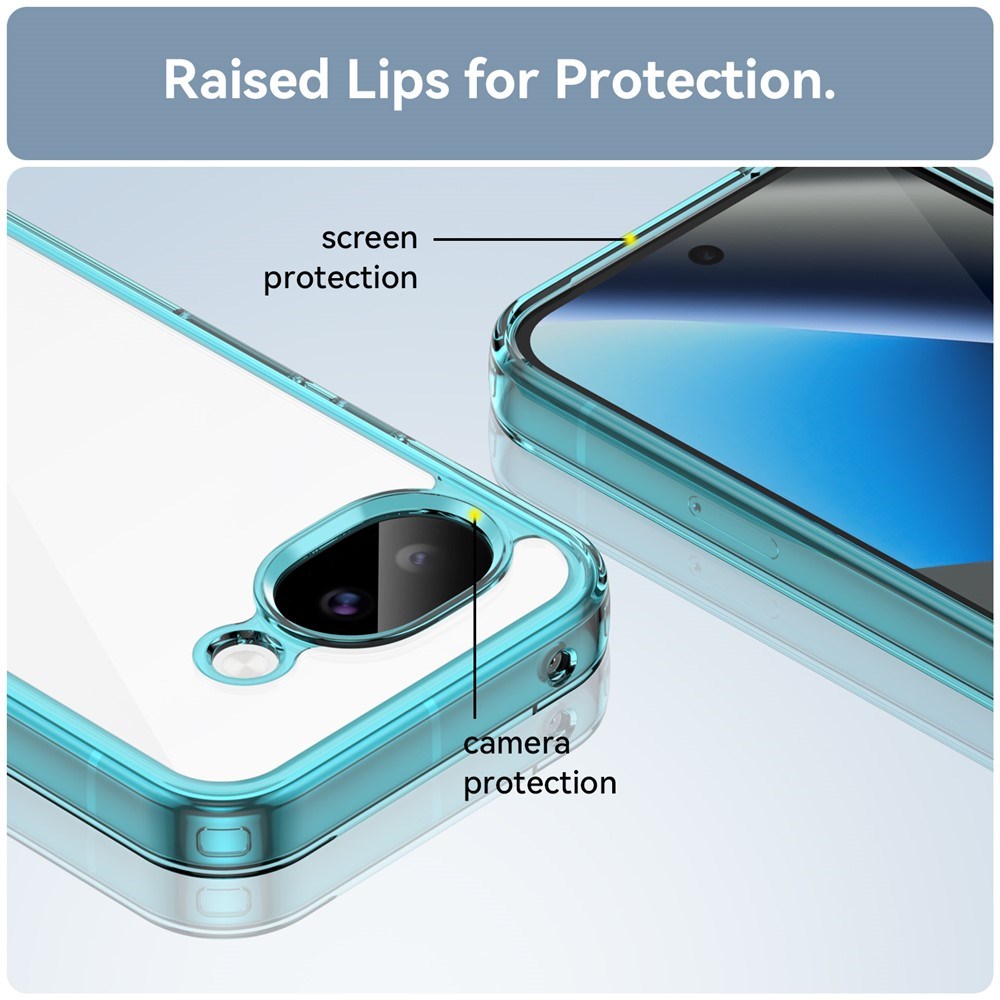 Google Pixel 11a EIDERWOOD Hybrid Plast Cover - Gennemsigtig / Blå