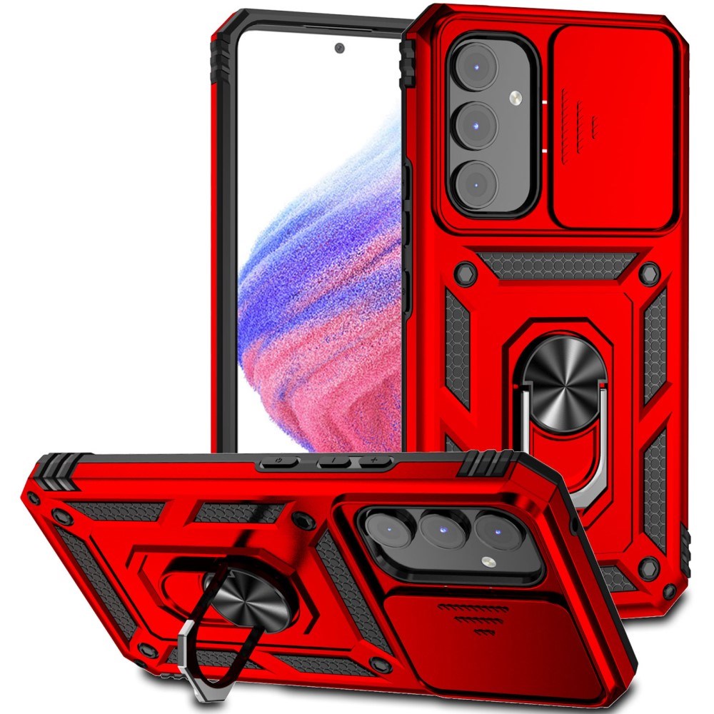 Samsung Galaxy A54 (5G) Håndværker Cover m. Kickstand & Cam Slider - Rød