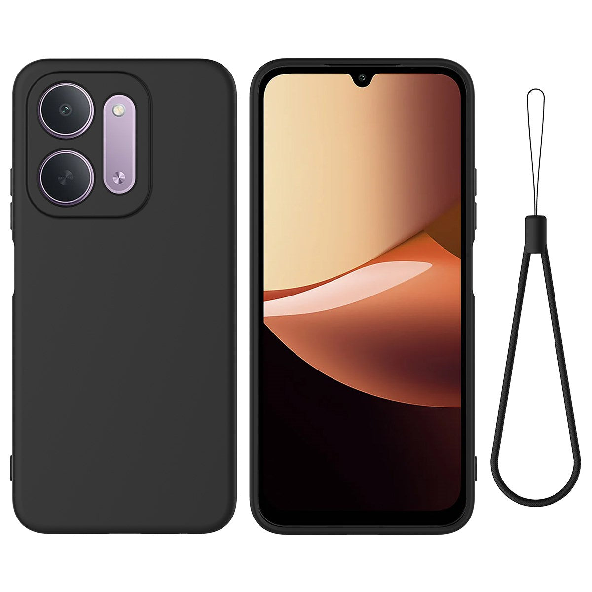 Xiaomi Redmi 17C (5G) EIDERWOOD Silikone Cover m. Strop - Sort