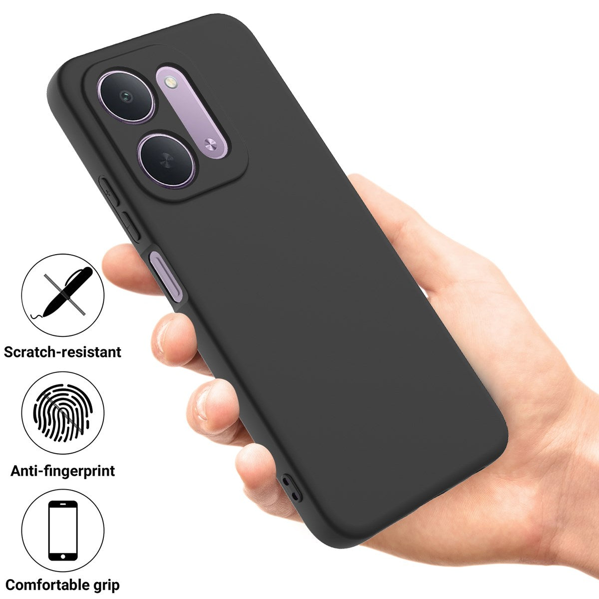 Xiaomi Redmi 17C (5G) EIDERWOOD Silikone Cover m. Strop - Sort