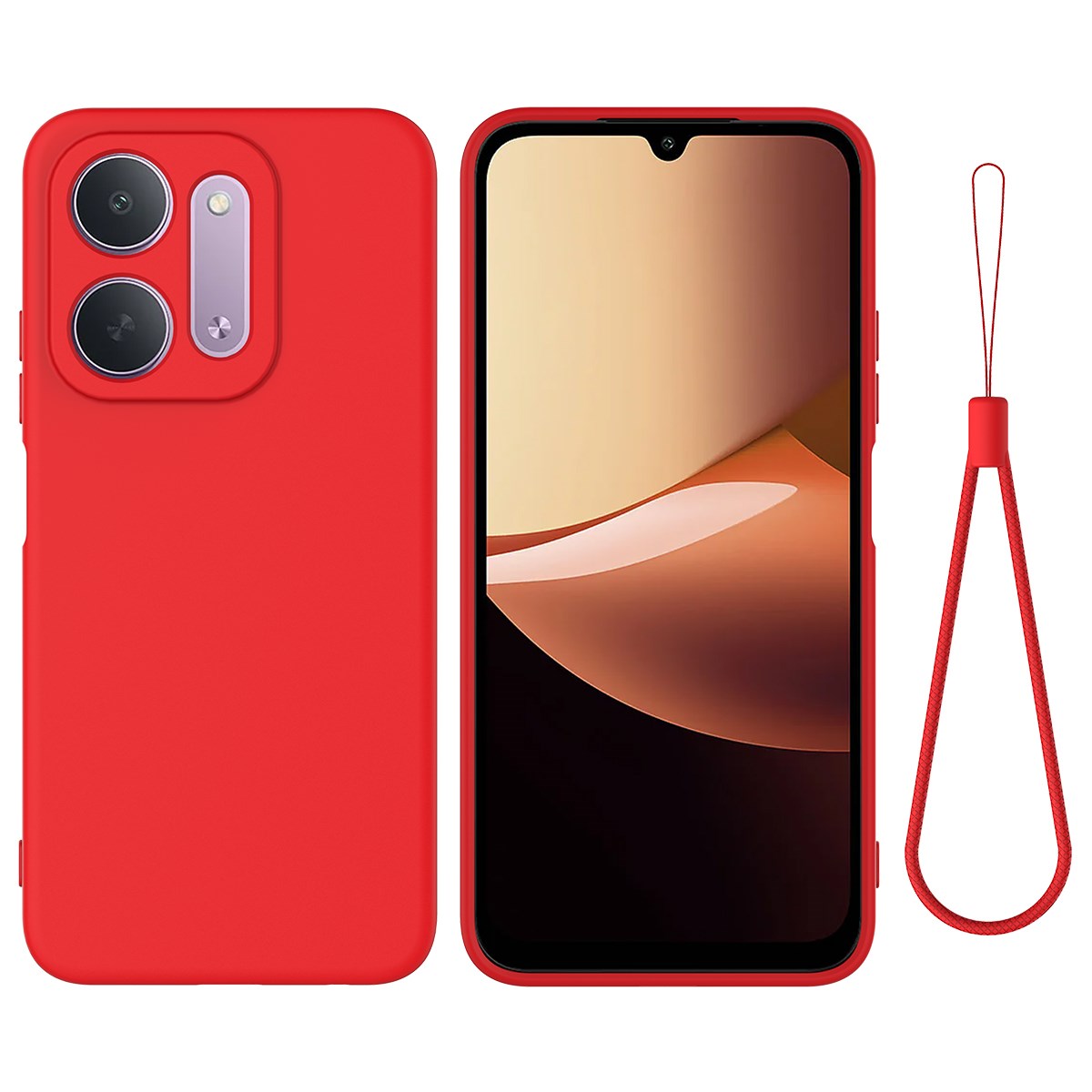 Xiaomi Redmi 17C (5G) EIDERWOOD Silikone Cover m. Strop - Rød