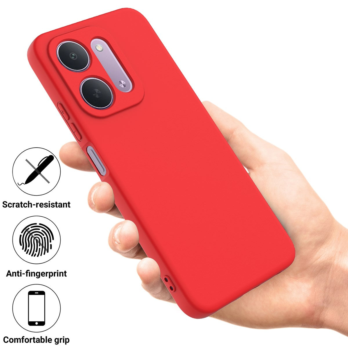 Xiaomi Redmi 17C (5G) EIDERWOOD Silikone Cover m. Strop - Rød