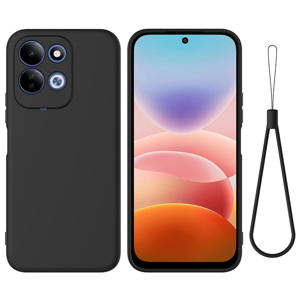 Xiaomi Redmi 17 (5G / 4G) EIDERWOOD Silikone Cover m. Strop - Sort