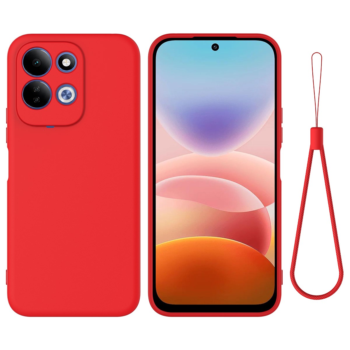 Xiaomi Redmi 17 (5G / 4G) EIDERWOOD Silikone Cover m. Strop - Rød