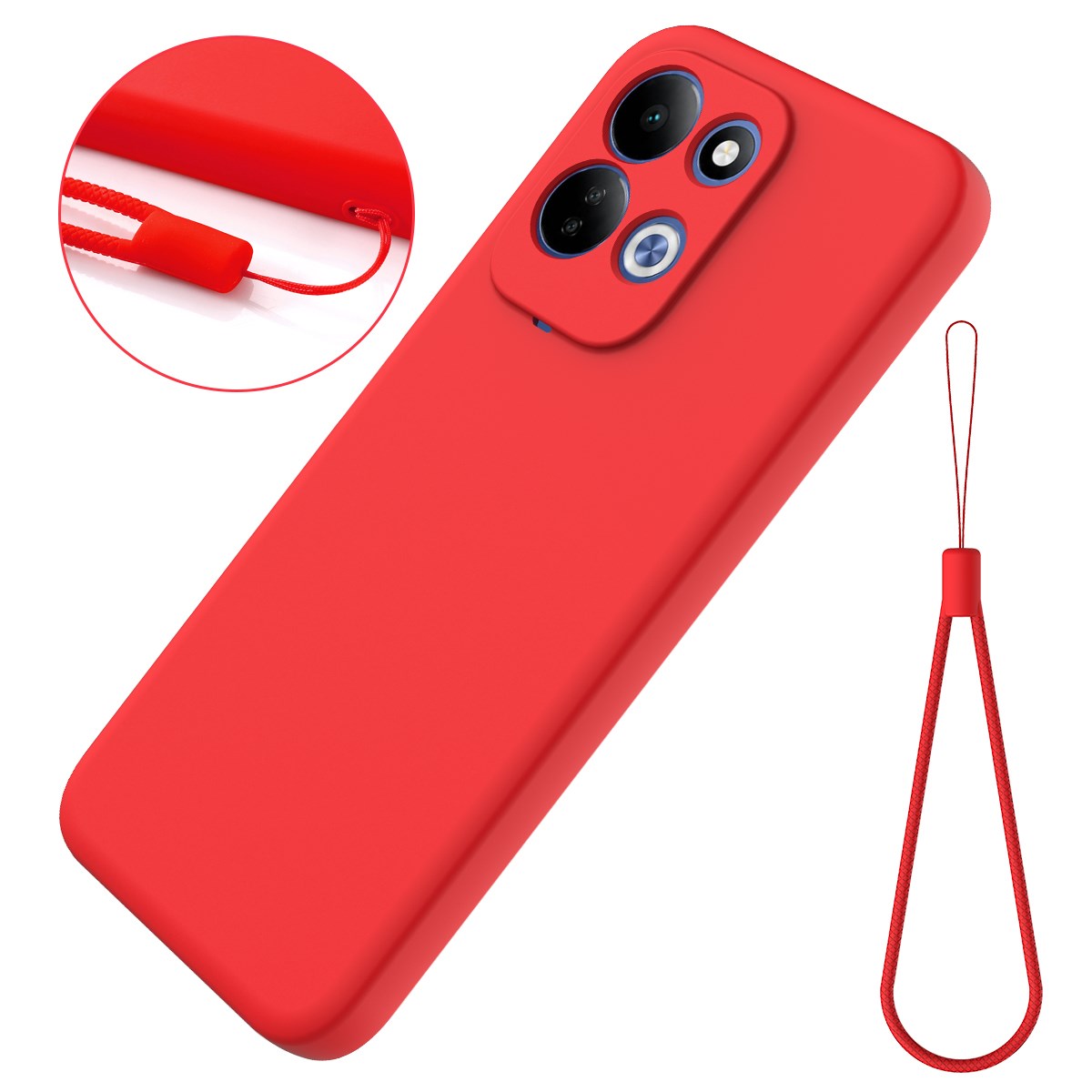 Xiaomi Redmi 17 (5G / 4G) EIDERWOOD Silikone Cover m. Strop - Rød