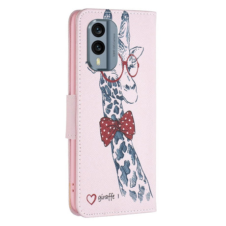 Nokia X30 Læder Cover m. Pung & Print - Giraf