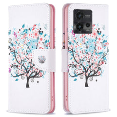 Motorola Moto G72 Læder Cover m. Pung - Blomster Træ