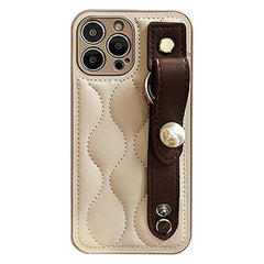 iPhone 12 Pro Læder Cover m. Strop - Beige
