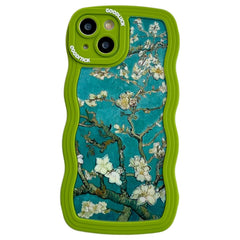 iPhone 14 Fleksibelt Bagside Cover m. Motiv - Hvide Blomster