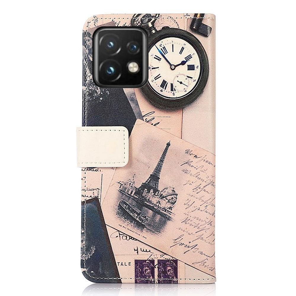 Motorola Edge 40 Pro Læder Cover m. Pung - Eiffeltårnet