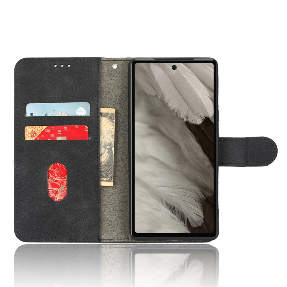 Google Pixel 7A Læder Cover m. Kortholdere - Sort
