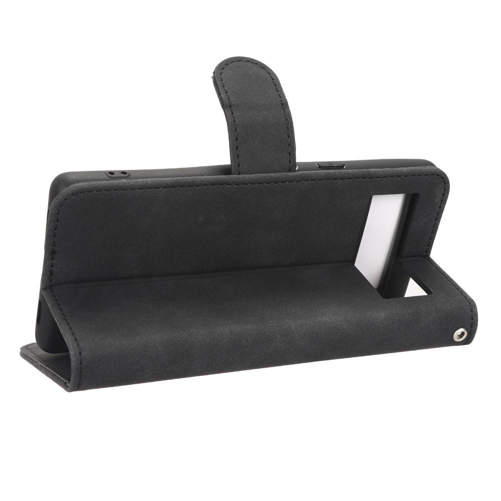 Google Pixel 7A Læder Cover m. Kortholdere - Sort