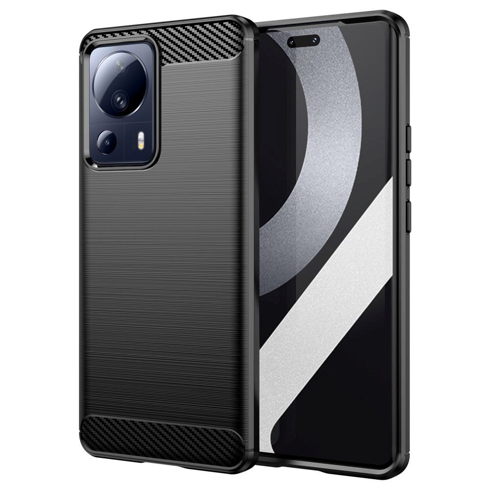 Xiaomi 13 Lite Brushed Carbon Cover - Sort