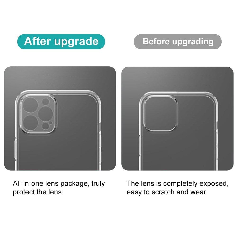 NORTHJO iPhone 14 Pro Max 2-i-1 Sæt Fleksibelt Plast Cover m. Hærdet Beskyttelsesglas - Gennemsigtig