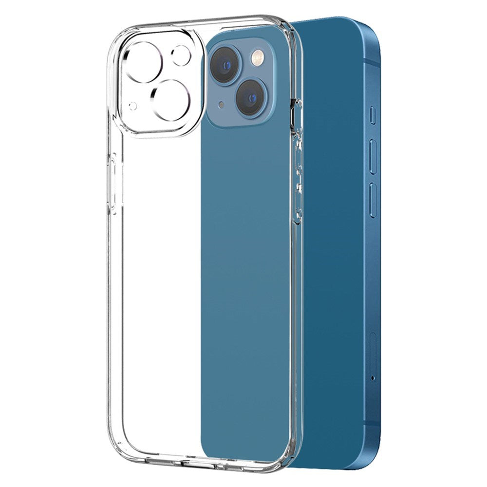 NORTHJO iPhone 13 2-i-1 Sæt Fleksibelt Plast Cover m. Hærdet Beskyttelsesglas - Gennemsigtig