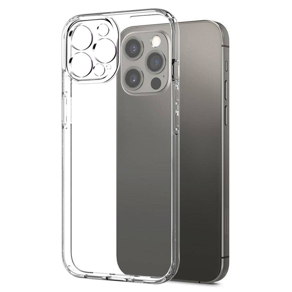 NORTHJO iPhone 13 Pro 2-i-1 Sæt Fleksibelt Plast Cover m. Hærdet Beskyttelsesglas - Gennemsigtig