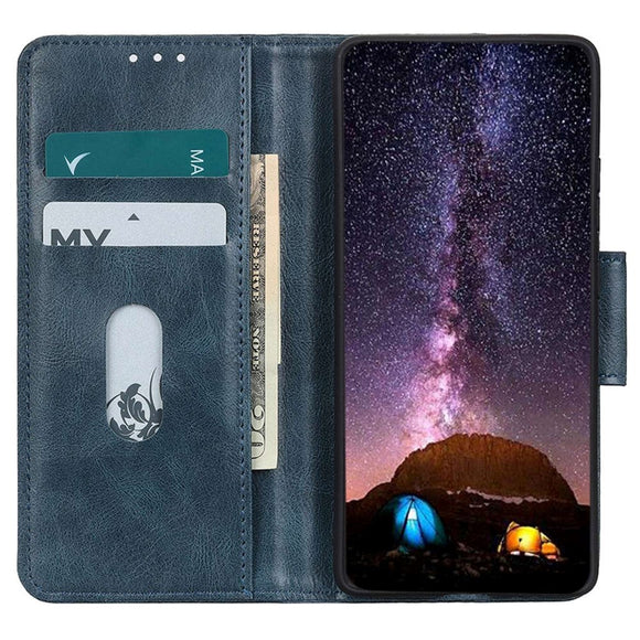 Motorola Edge 40 Pro Læder Cover m. Pung & Ståfunktion - Blå
