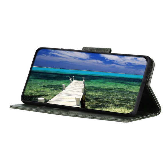 Motorola Edge 40 Pro Læder Cover m. Pung & Ståfunktion - Grøn