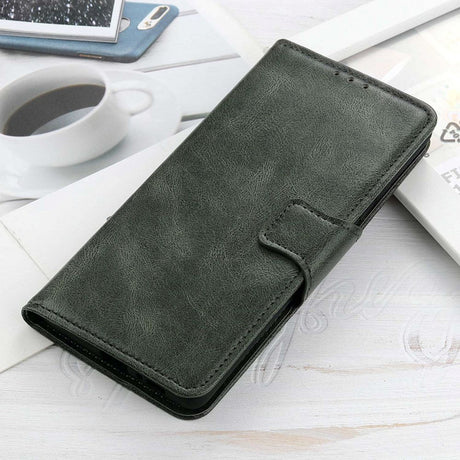 Motorola Edge 40 Pro Læder Cover m. Pung & Ståfunktion - Grøn