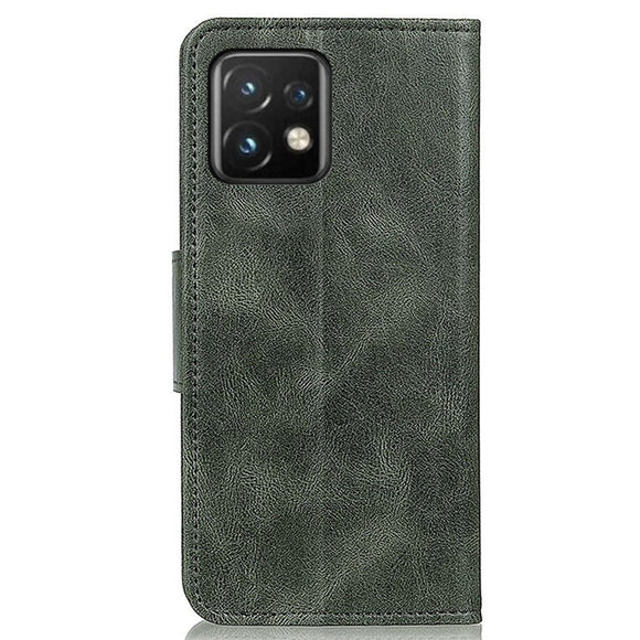 Motorola Edge 40 Pro Læder Cover m. Pung & Ståfunktion - Grøn