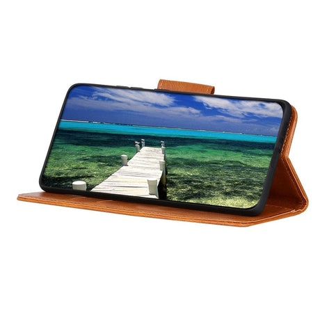 Motorola Edge 40 Pro Læder Cover m. Pung & Ståfunktion - Brun