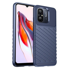 Xiaomi Redmi 12C Thunder Series Twill Plastik Cover - Blå