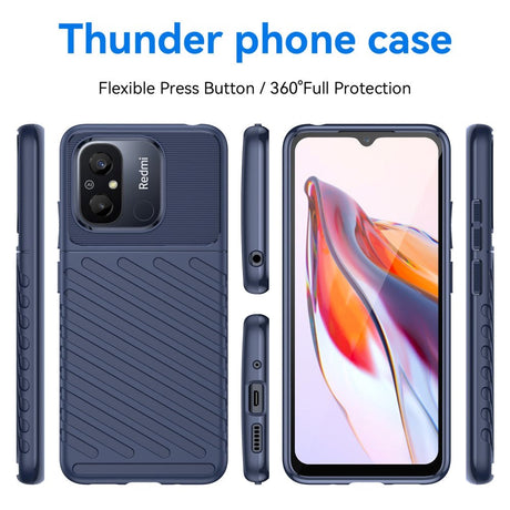 Xiaomi Redmi 12C Thunder Series Twill Plastik Cover - Blå