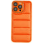 iPhone 14 Pro Max Læderbetrukket 3D Plastik Cover m. Kamera Beskyttelse - Orange