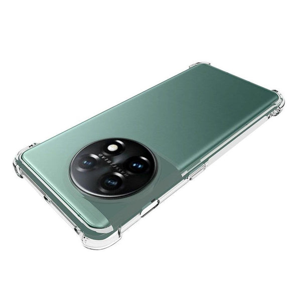 OnePlus 11 Shockproof Fleksibelt TPU Cover - Gennemsigtig
