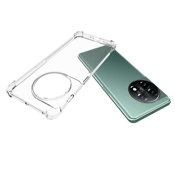 OnePlus 11 Shockproof Fleksibelt TPU Cover - Gennemsigtig