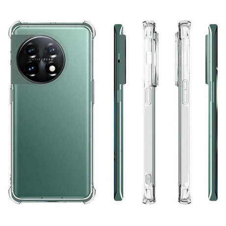 OnePlus 11 Shockproof Fleksibelt TPU Cover - Gennemsigtig