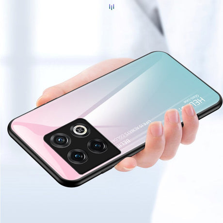 OnePlus 11 Cover m. Glas Bagside - Hello - Lilla / Grøn