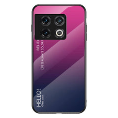 OnePlus 11 Cover m. Glas Bagside - Hello - Pink / Lilla