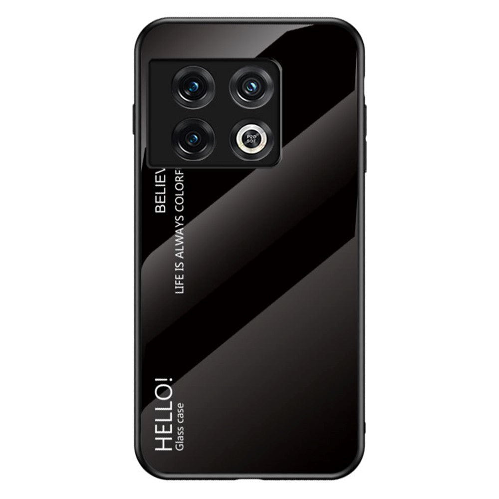 OnePlus 11 Cover m. Glas Bagside - Hello - Sort
