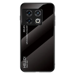 OnePlus 11 Cover m. Glas Bagside - Hello - Sort