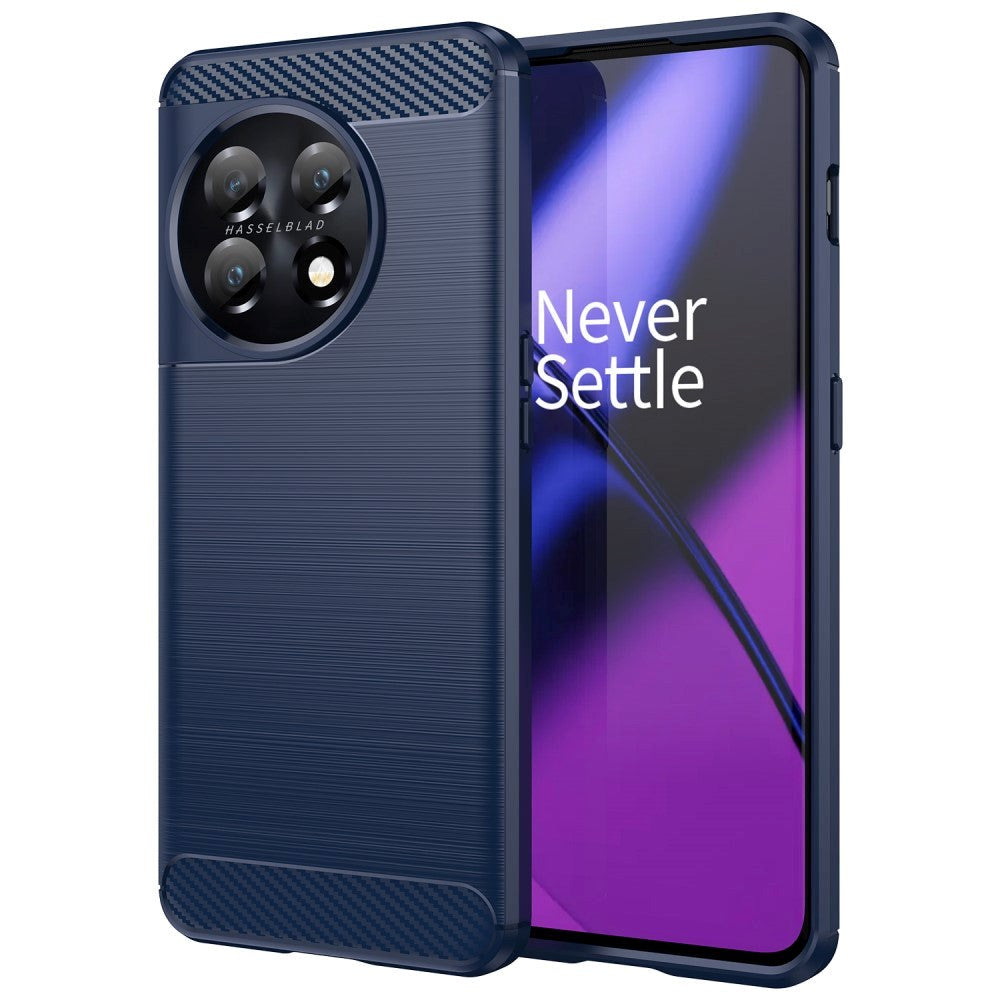 OnePlus 11 Brushed Carbon Cover - Blå