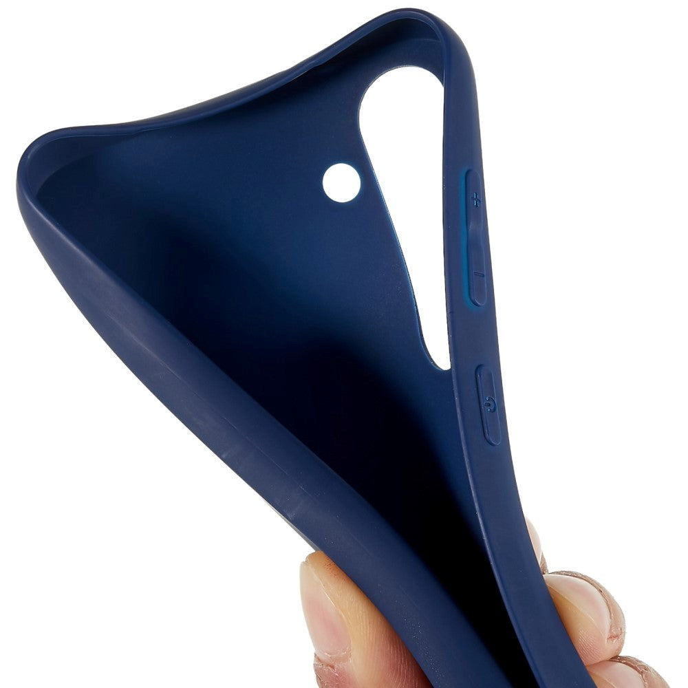 Samsung Galaxy A54 (5G) Mat Fleksibelt Plastik Cover - Blå