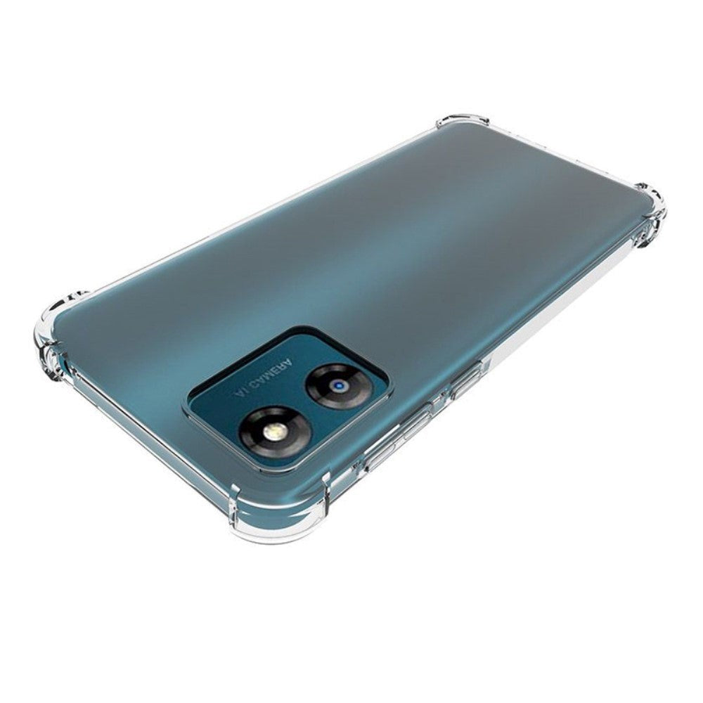 Motorola Moto E13 Shock-Proof Fleksibelt Plastik Cover - Gennemsigtig
