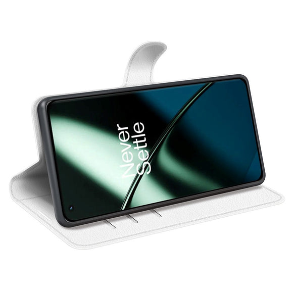 OnePlus 11 Litchi Læder Cover m. Pung - Hvid