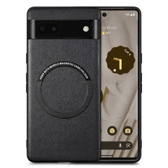 EIDERWOOD Google Pixel 6a Vegansk Læderbelagt Cover - MagSafe Kompatibel - Sort