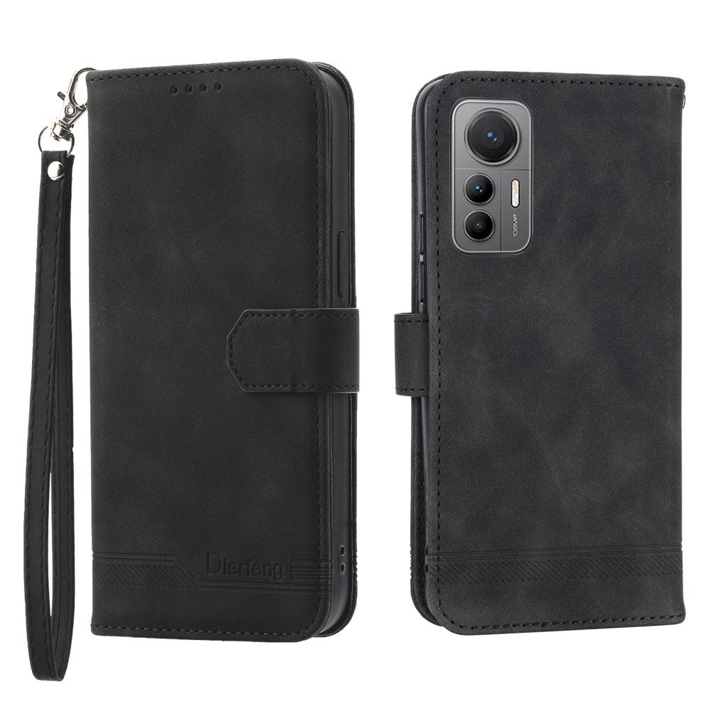 EIDERWOOD Xiaomi 12 Pro Kunstlæder Cover m. Pung og Strop - Sort