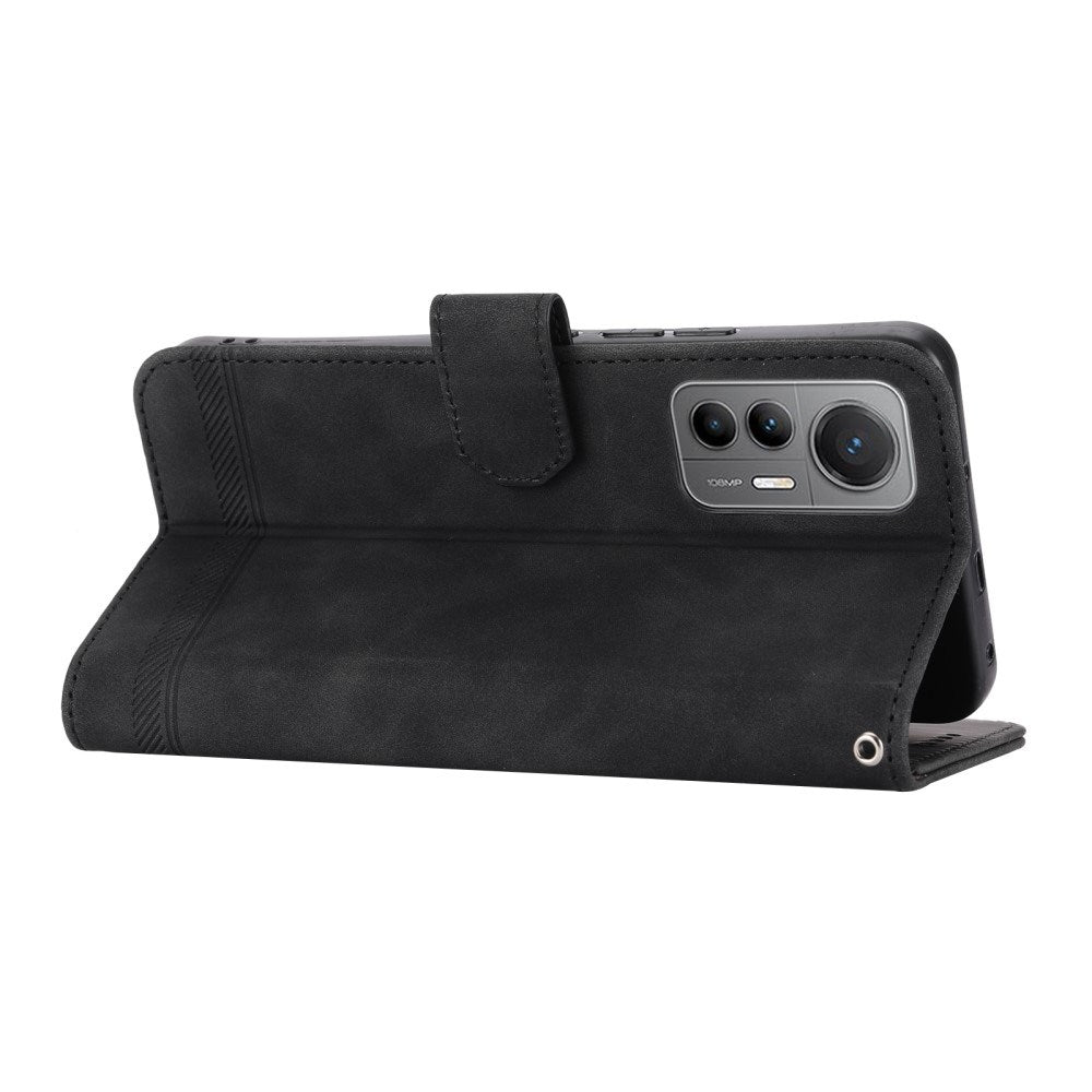 EIDERWOOD Xiaomi 12 Pro Kunstlæder Cover m. Pung og Strop - Sort